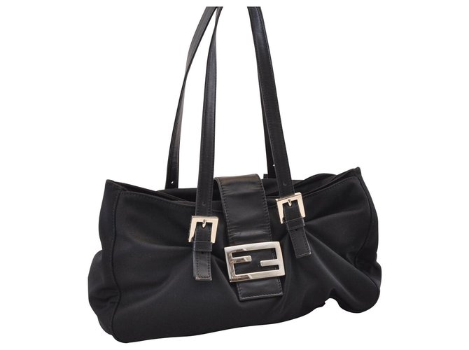 Fendi Hand Bag Black Cloth  ref.127858