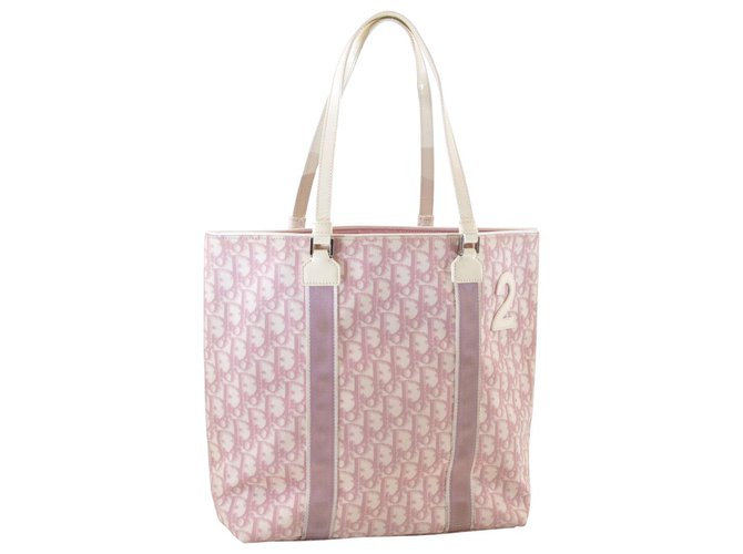 Dior Trotter Tote Bag Pink Cloth  ref.127862