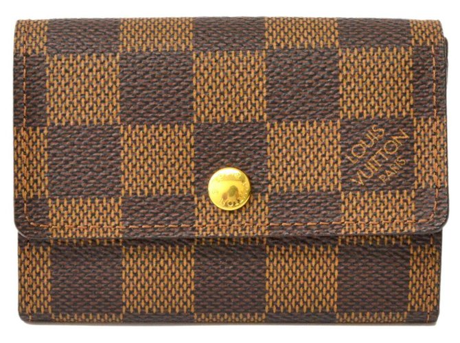 Louis Vuitton Coin Case Brown Cloth  ref.127869