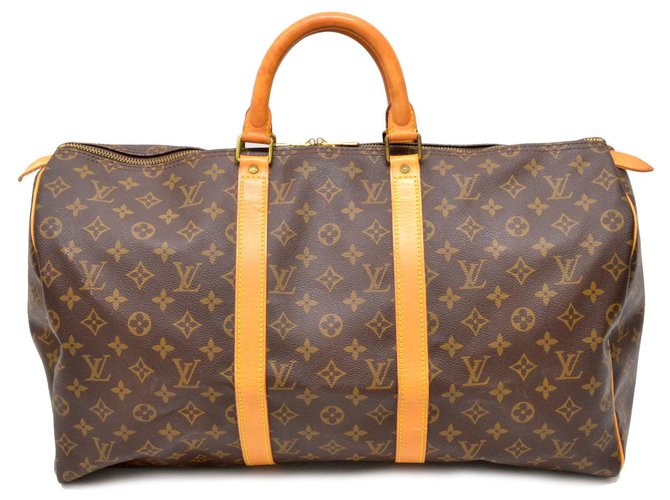 Louis Vuitton Keepall 50 Brown Cloth  ref.127905
