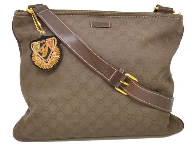 Gucci Sherry Line GG Shoulder Bag Brown Cloth  ref.127964