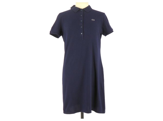 Lacoste robe Navy blue Cotton  ref.127989