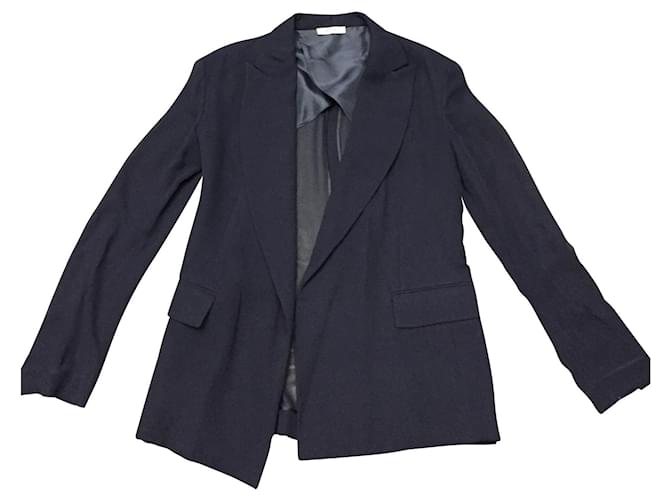 Céline Blazer de soie Bleu  ref.128004