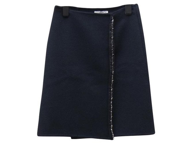 Prada Skirts Black Wool Angora  ref.128006