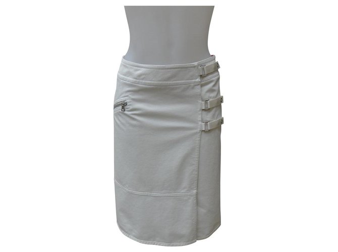 Prada Skirts Cream Cotton Elastane Polyamide  ref.128013