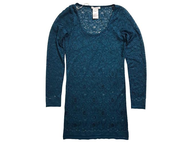Patrizia Pepe Kurzes Spitzenkleid in Blau