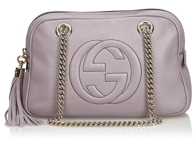 Gucci Purple Soho Chain Shoulder Bag Porpora Pelle  ref.128056