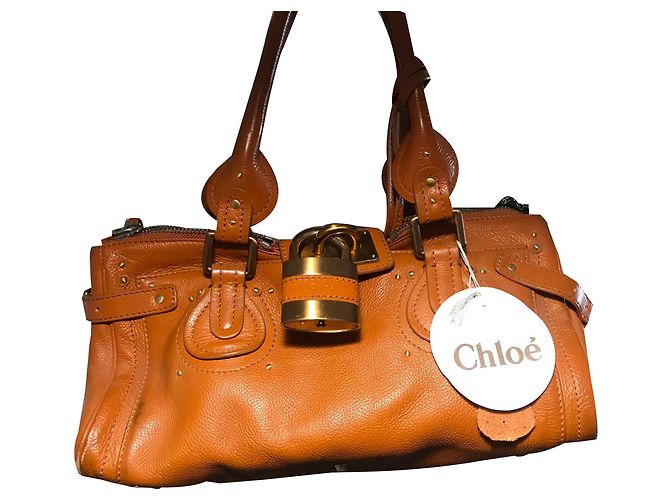 Bolso de mano Chloé Paddington de piel color caramelo