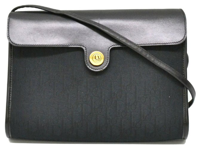 Dior Vintage Shoulder Bag Black Cloth  ref.128106