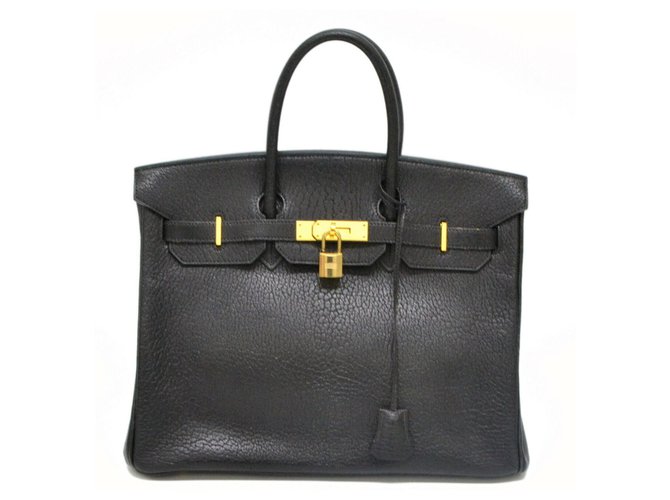 Hermès HERMES BIRKIN 35 Cuir Noir  ref.128115