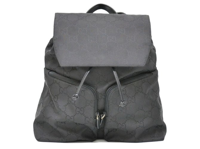 Gucci backpack Black Cloth  ref.128186
