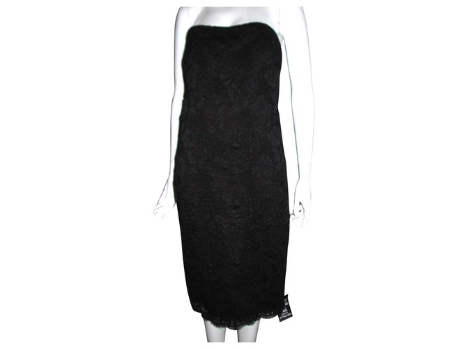 Marchesa Lace Dress with corset Black Purple  ref.128232