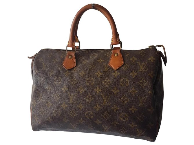 Louis Vuitton Speedy 30 Brown Leather  ref.128233