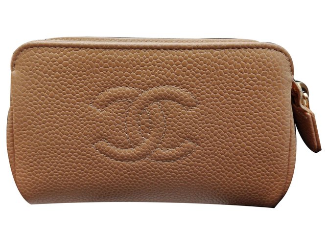 Chanel Purses, wallets, cases Beige Leather  ref.128288