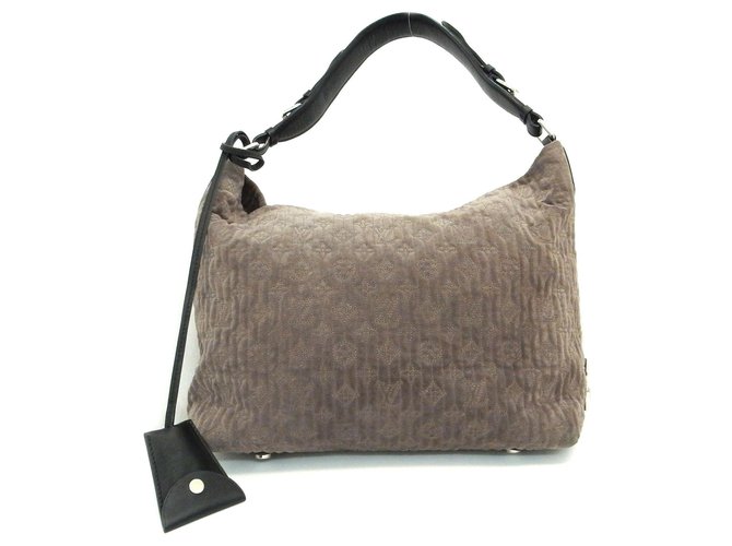 Louis Vuitton Antheia Hobo Grey Suede ref.128307 - Joli Closet