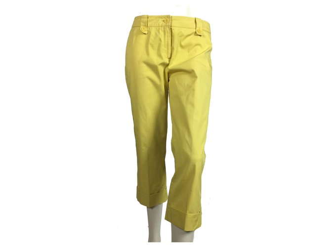 Marella pantalones de algodón amarillo  ref.128313