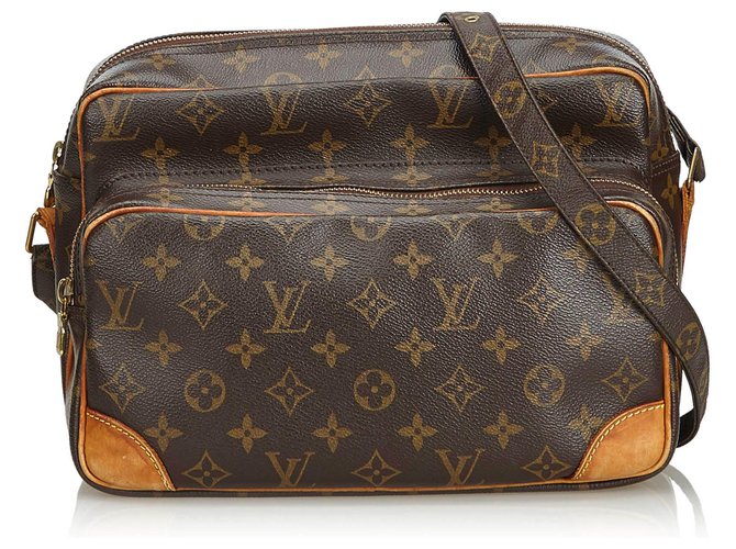 Louis Vuitton Brown Monogram Nile Leather Cloth  ref.128380