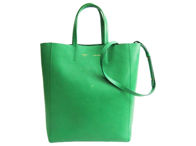 Céline Celine Green Small Vertical Cabas Leather Pony-style calfskin  ref.128408