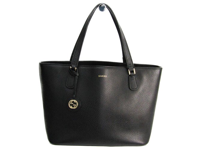 Gucci Black Leather Tote Pony-style calfskin  ref.128423
