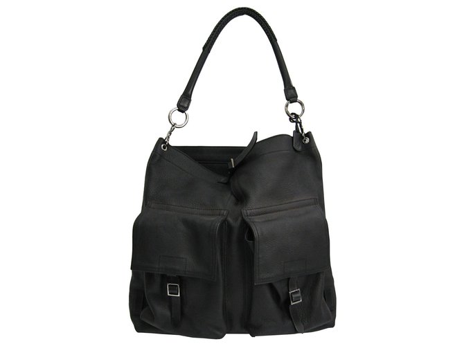 Gucci Black Leather Hobo Pony-style calfskin  ref.128430