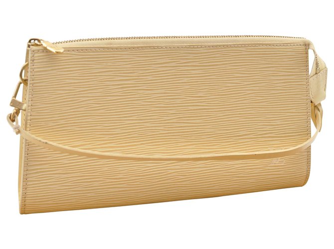 Louis Vuitton Vanilla Pouch Cream Leather  ref.128466