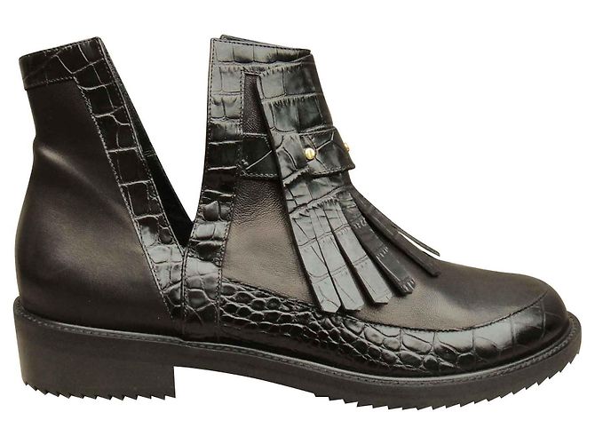 Botas Aperlai de piel negra Negro