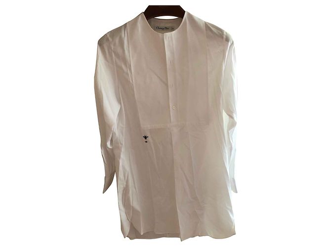 Túnica Christian Dior de algodón blanco