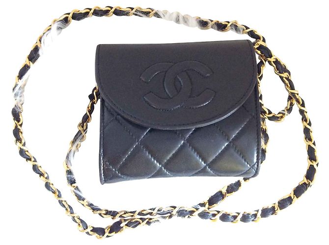 Chanel Wallet on Chain in pelle nera Nero