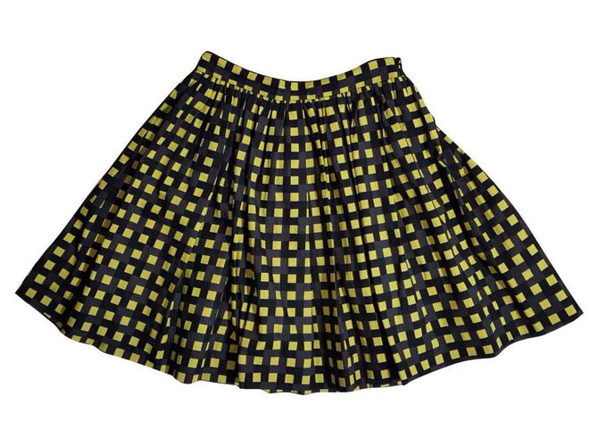 Msgm Skirts Black Yellow Cotton  ref.128687