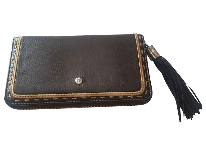 Lancel Leather Wallet Brown