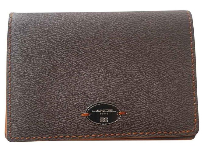 Lancel Wallets Small accessories Caramel Leather  ref.128753