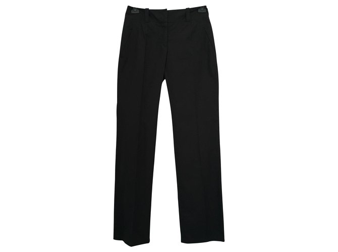 Céline Pantalons, leggings Coton Noir  ref.128765