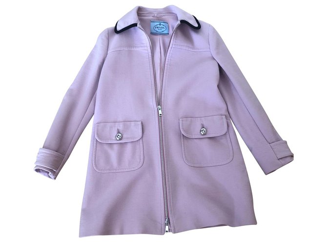 Prada Coats, Outerwear Pink Wool  ref.128781