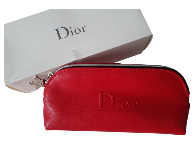 Dior bolsa Vermelho Poliuretano  ref.128788