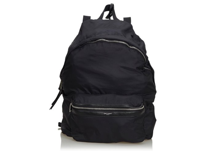 Yves Saint Laurent YSL Black Nylon Foldable Backpack Cloth  ref.128835