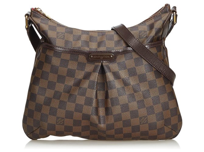 Louis Vuitton Brown Damier Ebene Bloomsbury PM Cuir Toile Marron  ref.128854