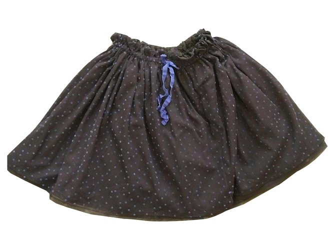 Autre Marque Lili Gaufrette Skirts Dark brown Polyester  ref.128907