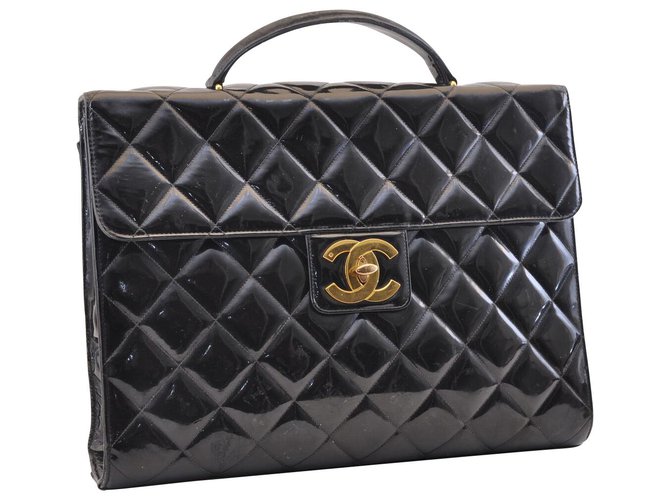 Chanel Vintage Handbag Black Cloth  ref.128927
