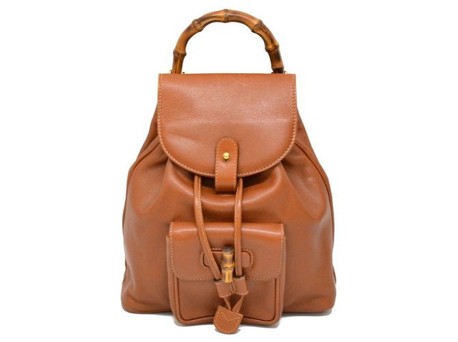 Gucci Backpack bamboo Leather  ref.128949