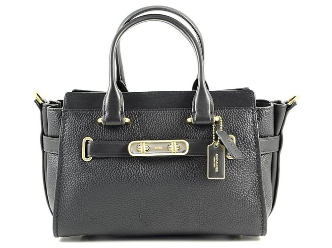Coach Handbags Black Leather  ref.128958