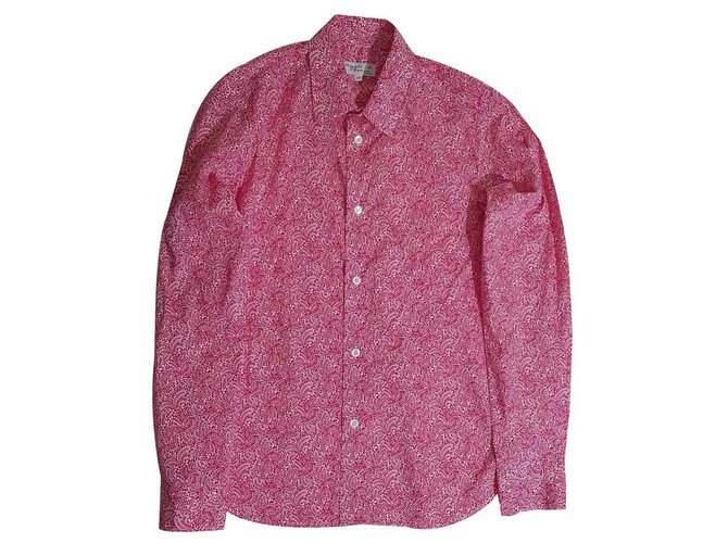 Agnès b. Hemden Pink Weiß Baumwolle  ref.129030