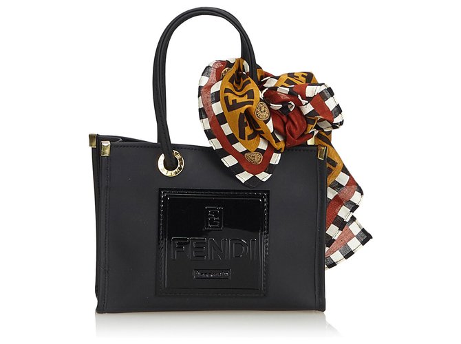 black fabric handbags