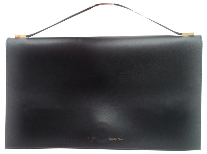 Céline Handbags Black Leather  ref.129139