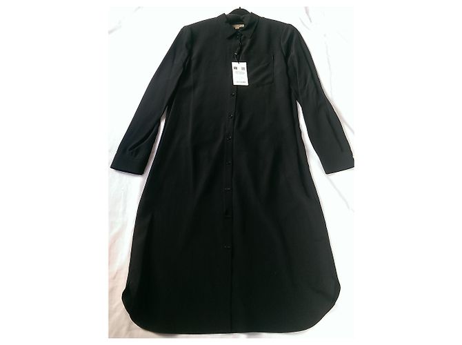 Burberry Uniform Seidenhemdkleid schwarz