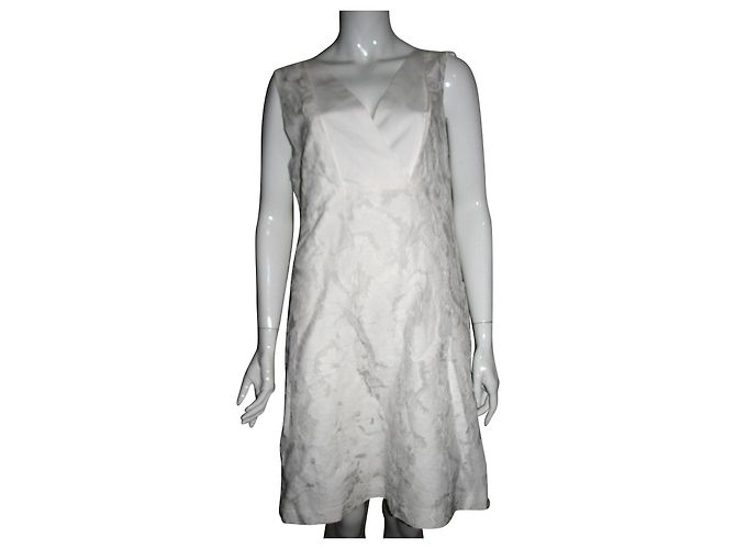 Vestido Comptoir Des Cotonniers de mezcla de seda blanco