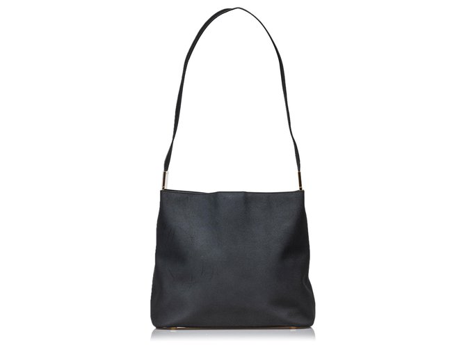 Céline Celine Black Fabric Shoulder Bag Metal Cloth  ref.129358