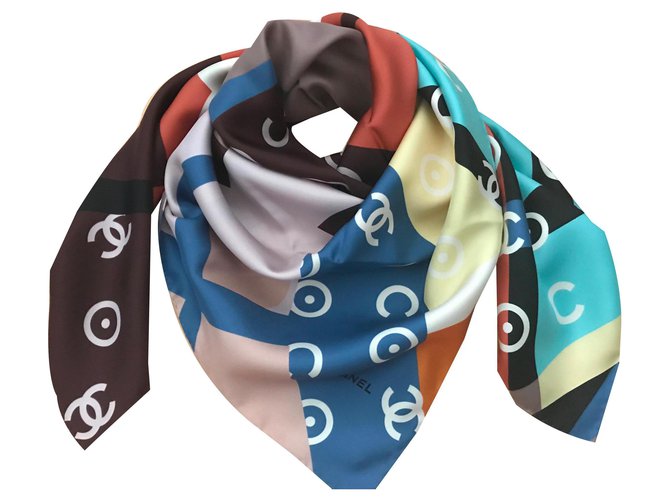 SCARF CHANEL SILK Multiple colors  ref.129440