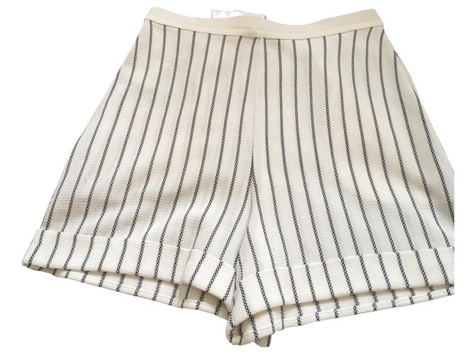 Christian Dior Pantalones cortos Blanco Elastano  ref.129494