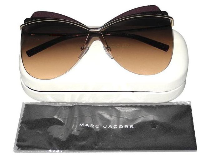 Marc Jacobs Sonnenbrille Silber Lila Metall  ref.129508