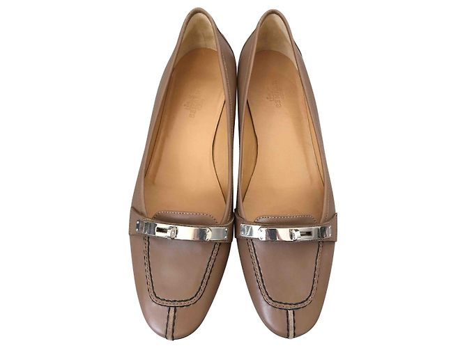 Hermès Chaussures Kelly lock Taupe